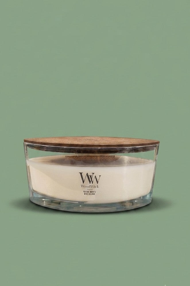 Bougie WoodWick Ellipse Miel Blanc