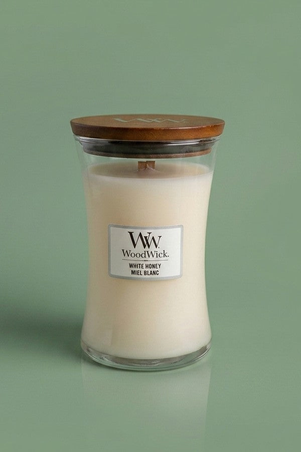 Bougie WoodWick Large Miel Blanc