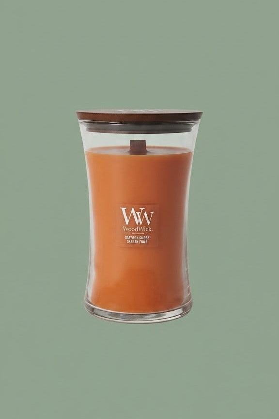 Bougie WoodWick Large Safran fumé