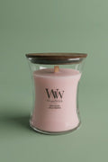Bougie WoodWick Medium Rose poudrée
