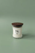 Bougie WoodWick Small Teck blanc