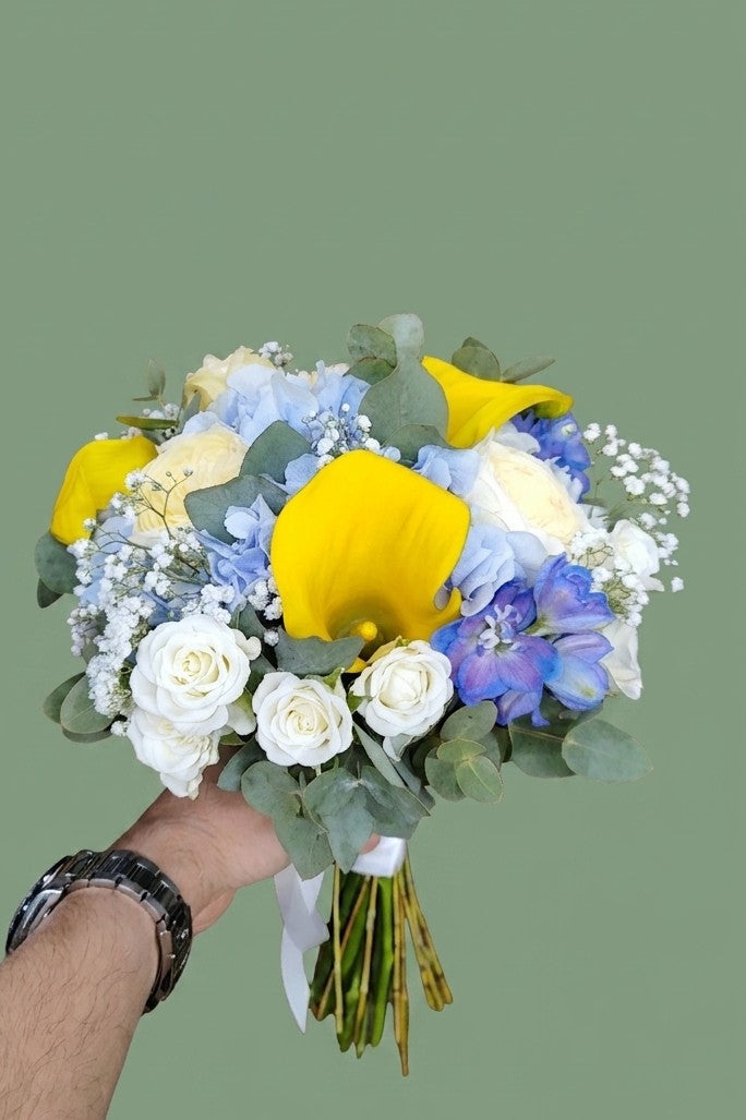 Bouquet de mariée coloré 004