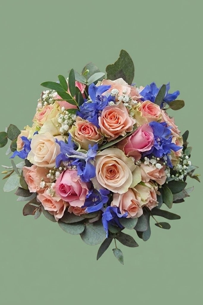 Bouquet de mariée coloré 005