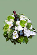 Montage de fleurs Coffret Floral & Vin 005