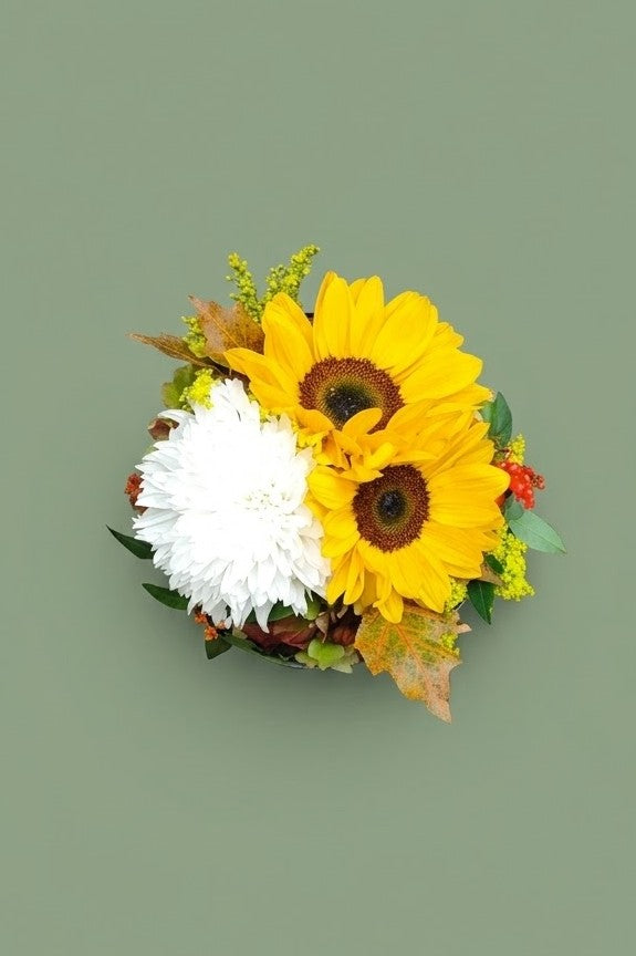 Montage de fleurs automnal 002