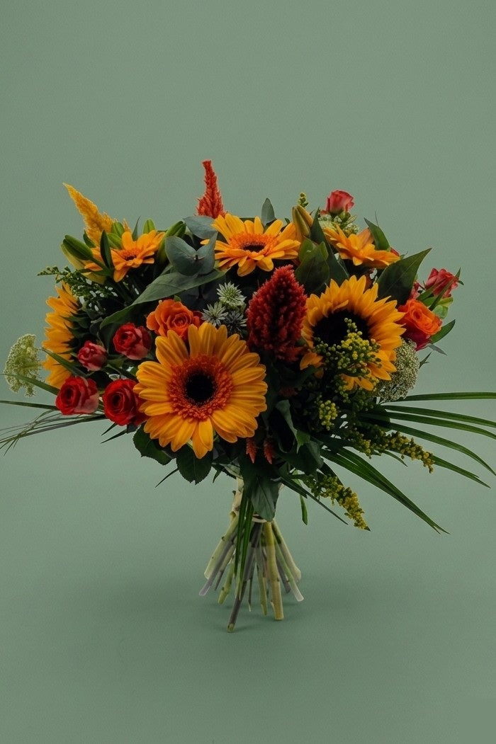 Bouquet varié orangé 01